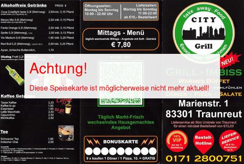 Speisekarte von City Grill Seite 02